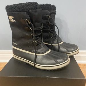 1964 PAC NYLON WP Sorel black waterproof size 11 winter boots for men